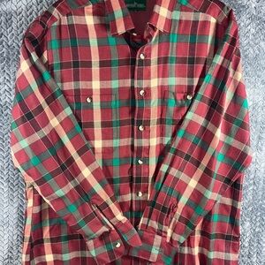 Vintage Boundary Waters Men’s Plaid Flannel Shirt Large